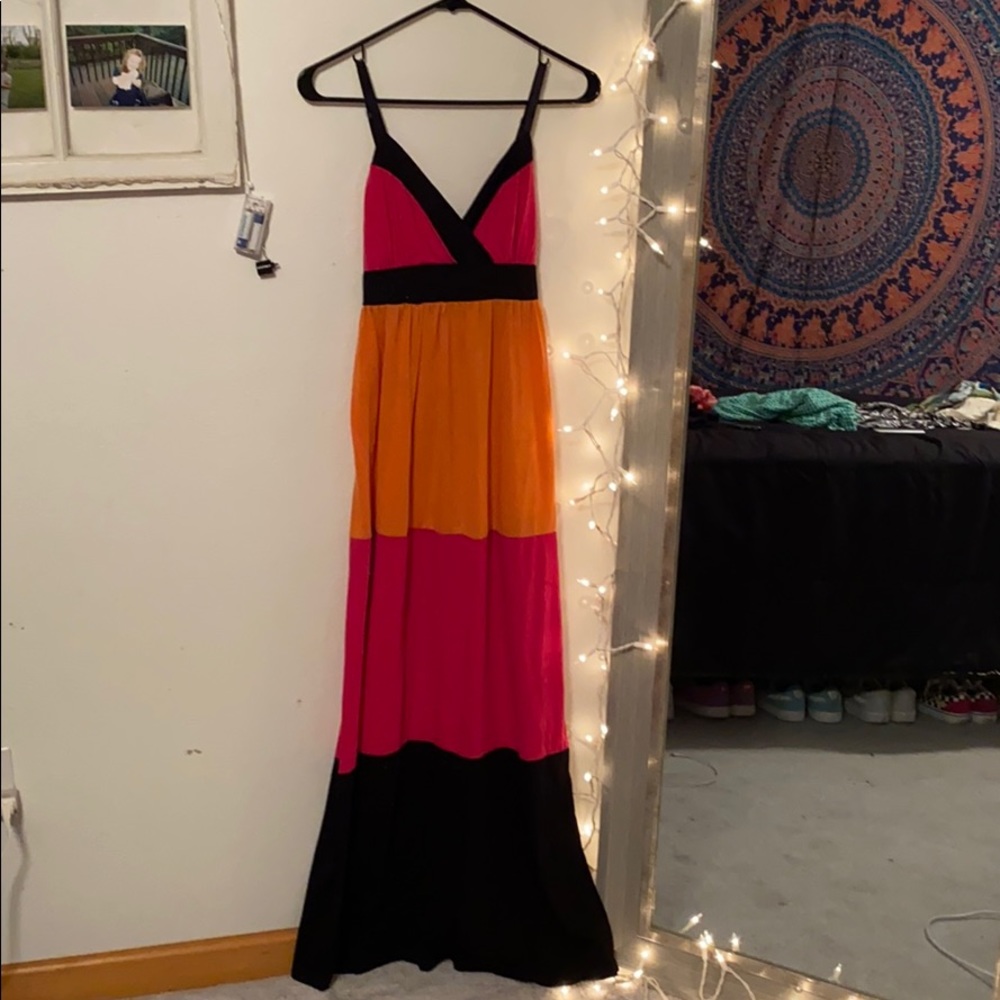 New Directions 3 Colorblock Maxi Dress
